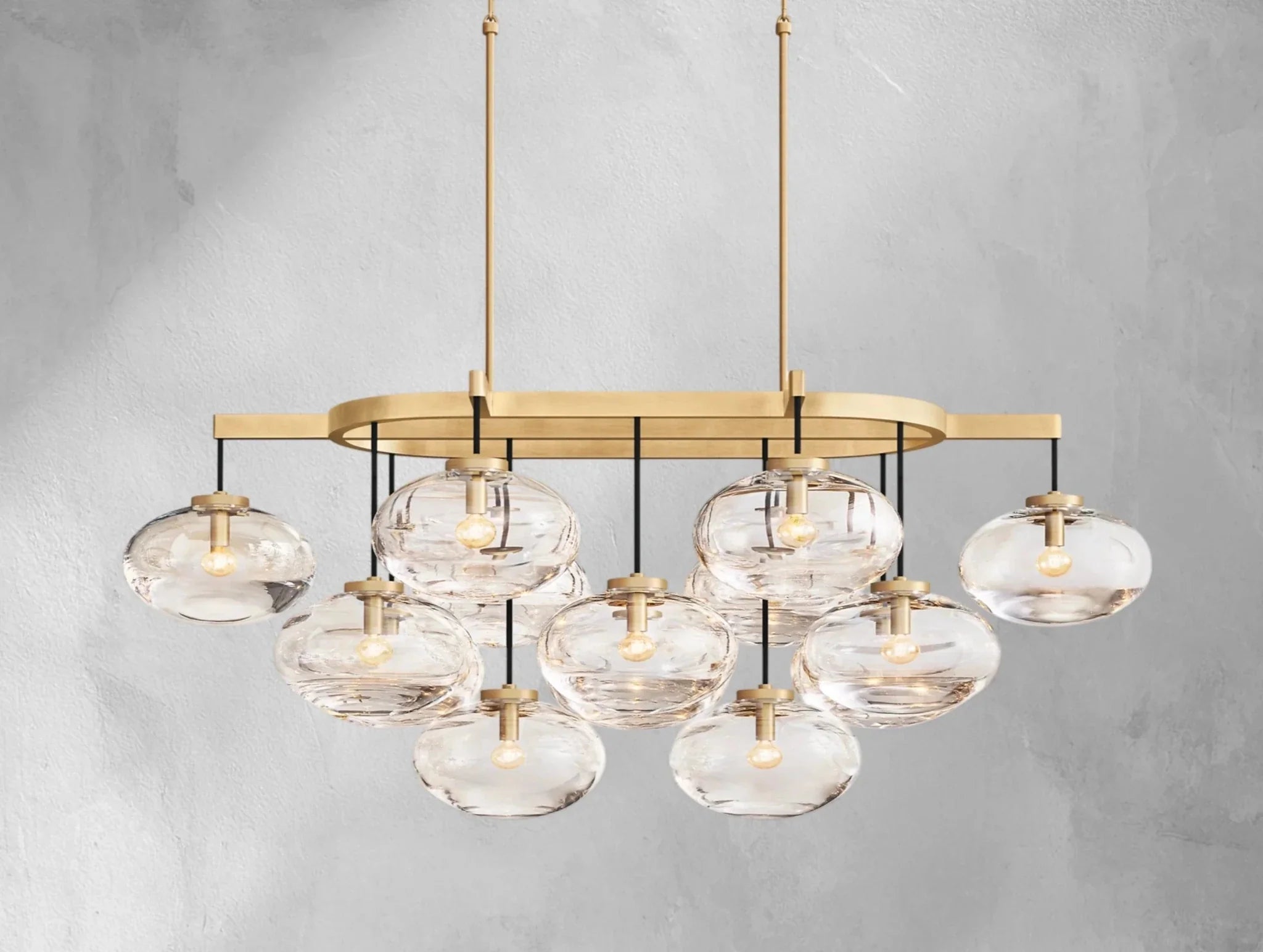 Cebret Glass Linear Chandelier - Cyran Lamps