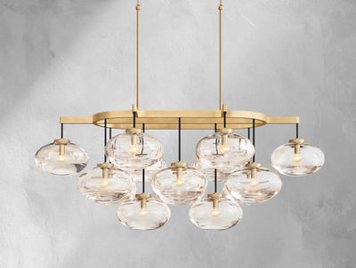 Cebret Glass Linear Chandelier - Cyran Lamps