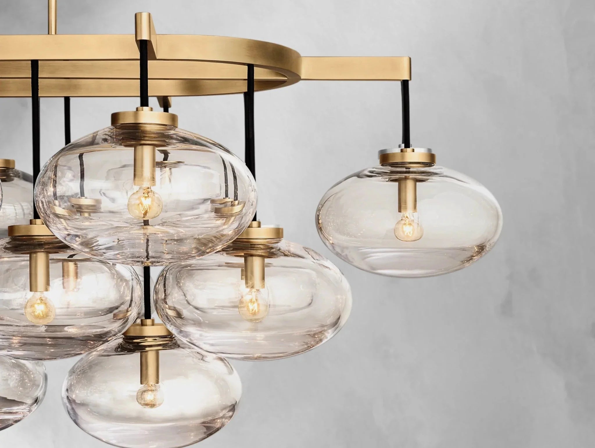 Cebret Glass Linear Chandelier - Cyran Lamps