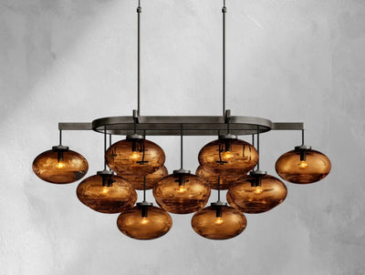Cebret Glass Linear Chandelier - Cyran Lamps