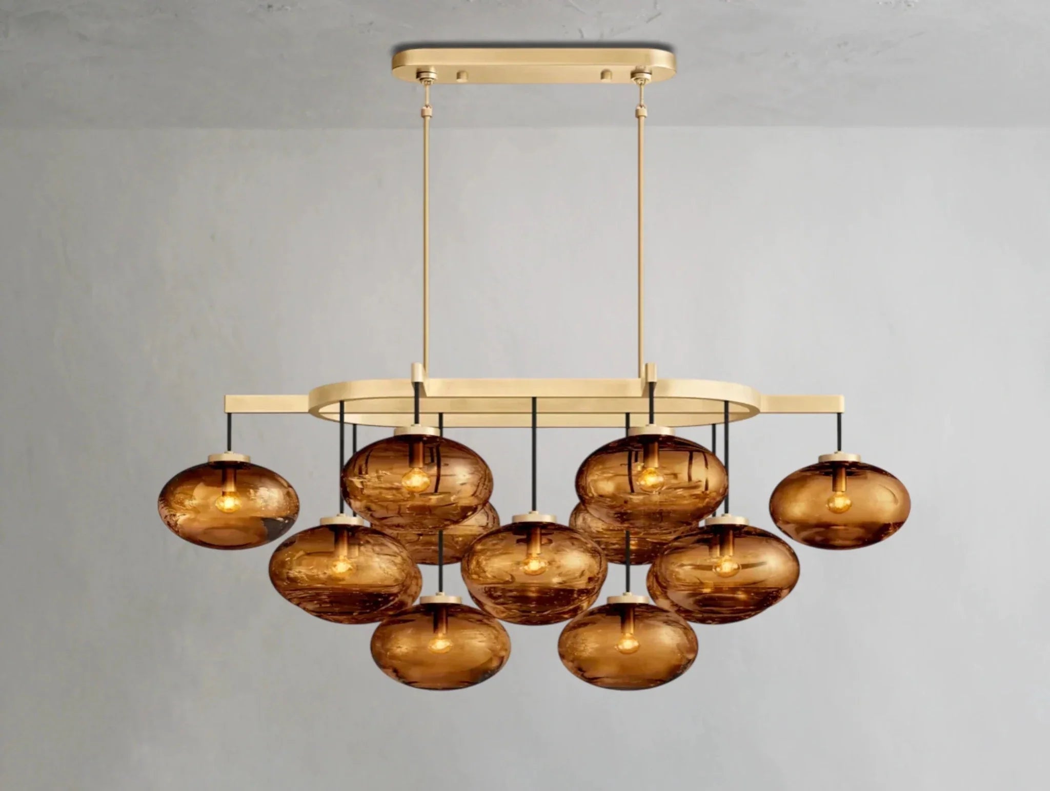 Cebret Glass Linear Chandelier - Cyran Lamps