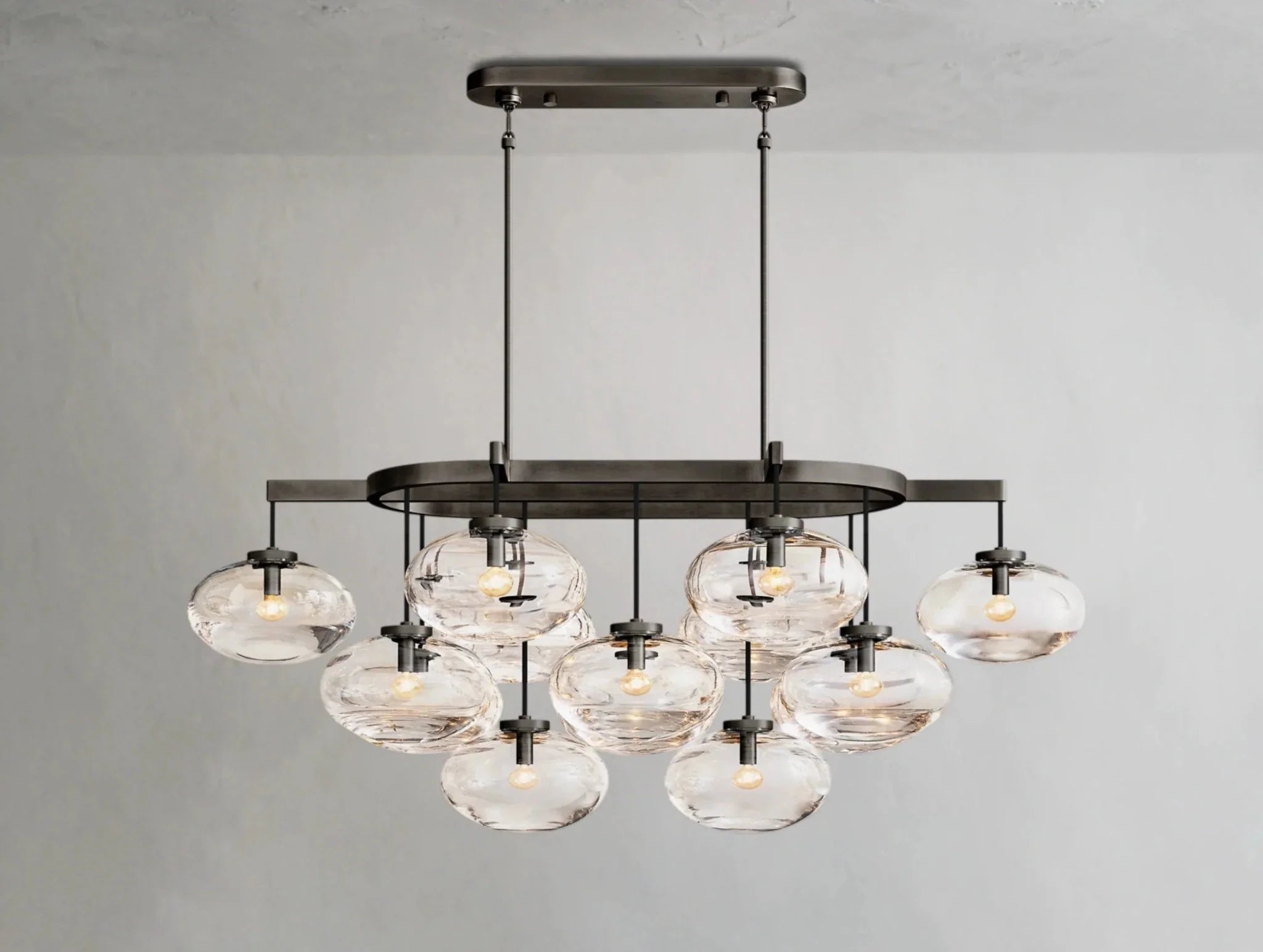Cebret Glass Linear Chandelier - Cyran Lamps