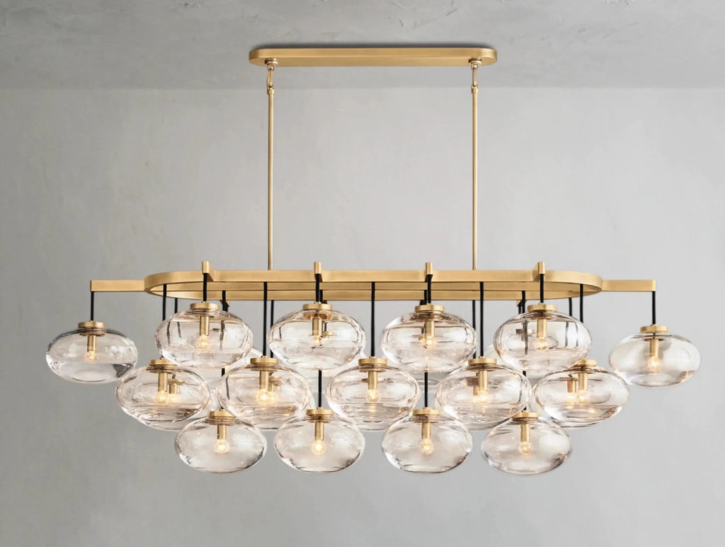 Cebret Glass Linear Chandelier - Cyran Lamps