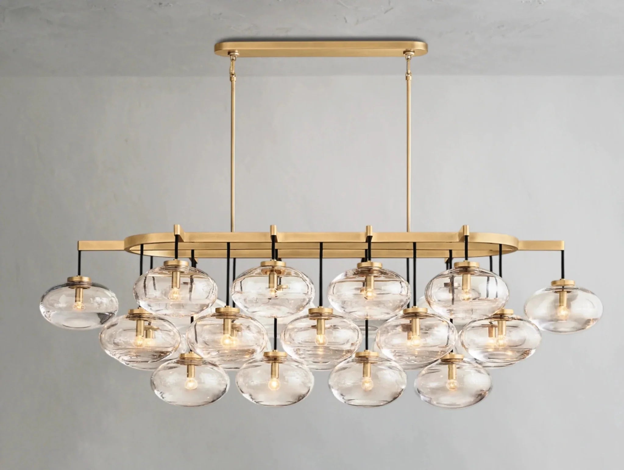 Cebret Glass Linear Chandelier - Cyran Lamps