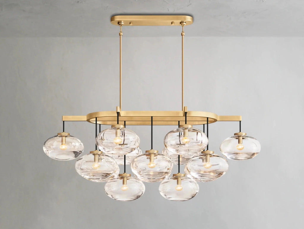 Cebret Glass Linear Chandelier - Cyran Lamps