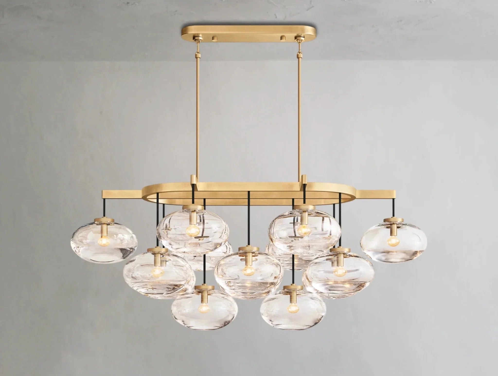 Cebret Glass Linear Chandelier - Cyran Lamps