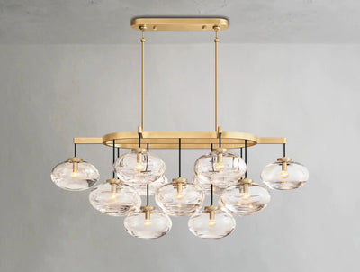 Cebret Glass Linear Chandelier - Cyran Lamps