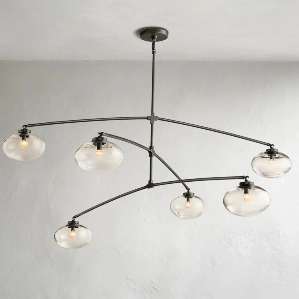 Cebret Glass Mobile Round Chandelier - Cyran Lamps