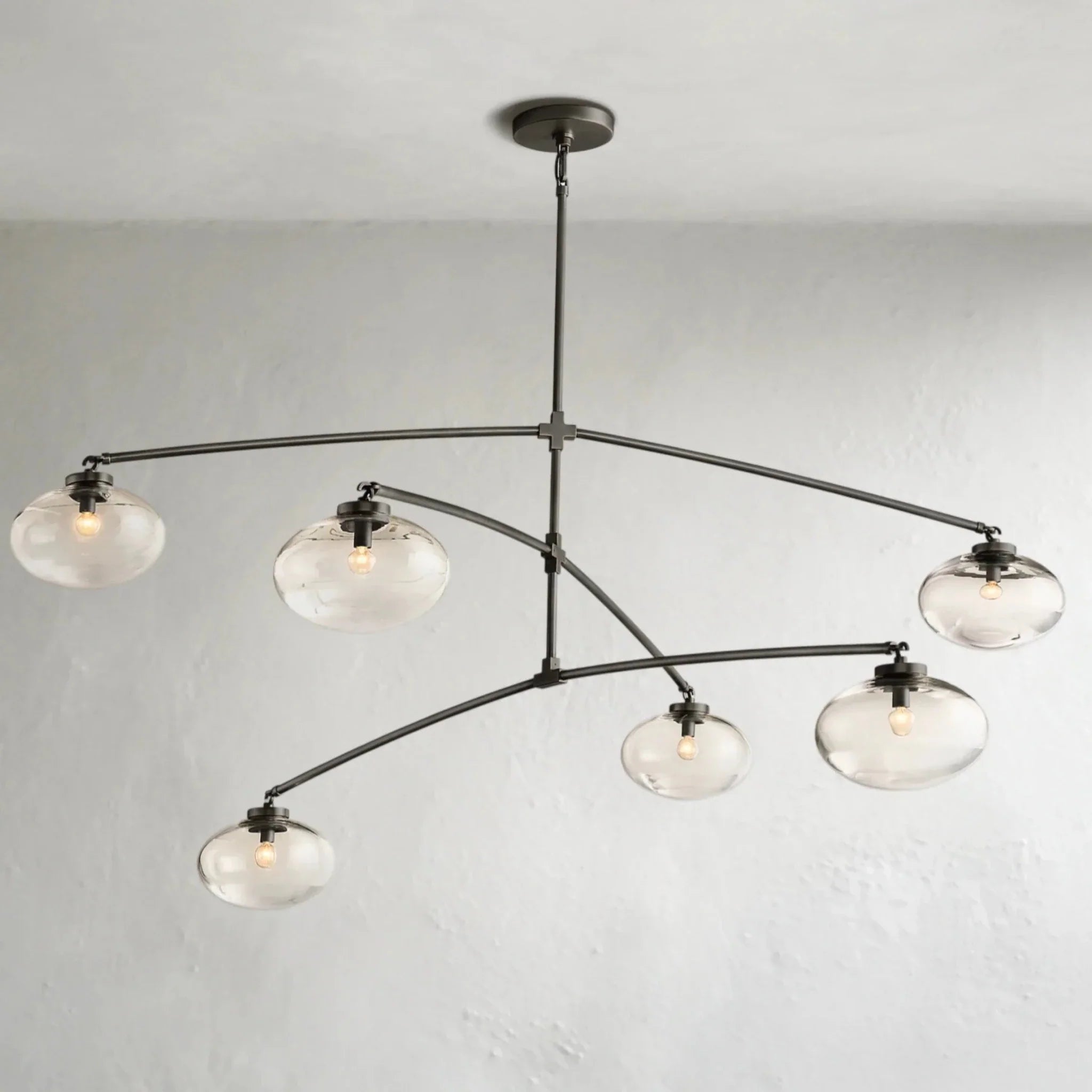 Cebret Glass Mobile Round Chandelier - Cyran Lamps
