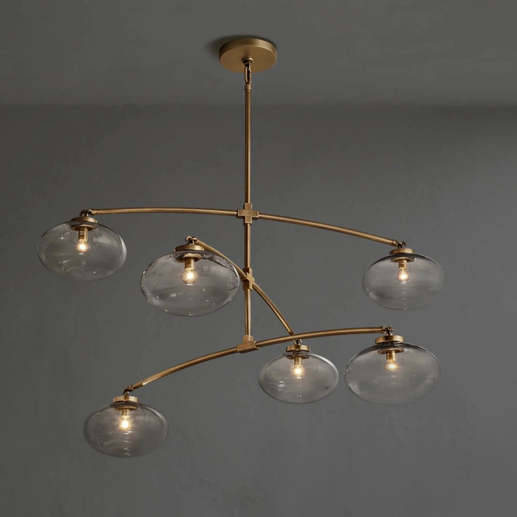Cebret Glass Mobile Round Chandelier - Cyran Lamps