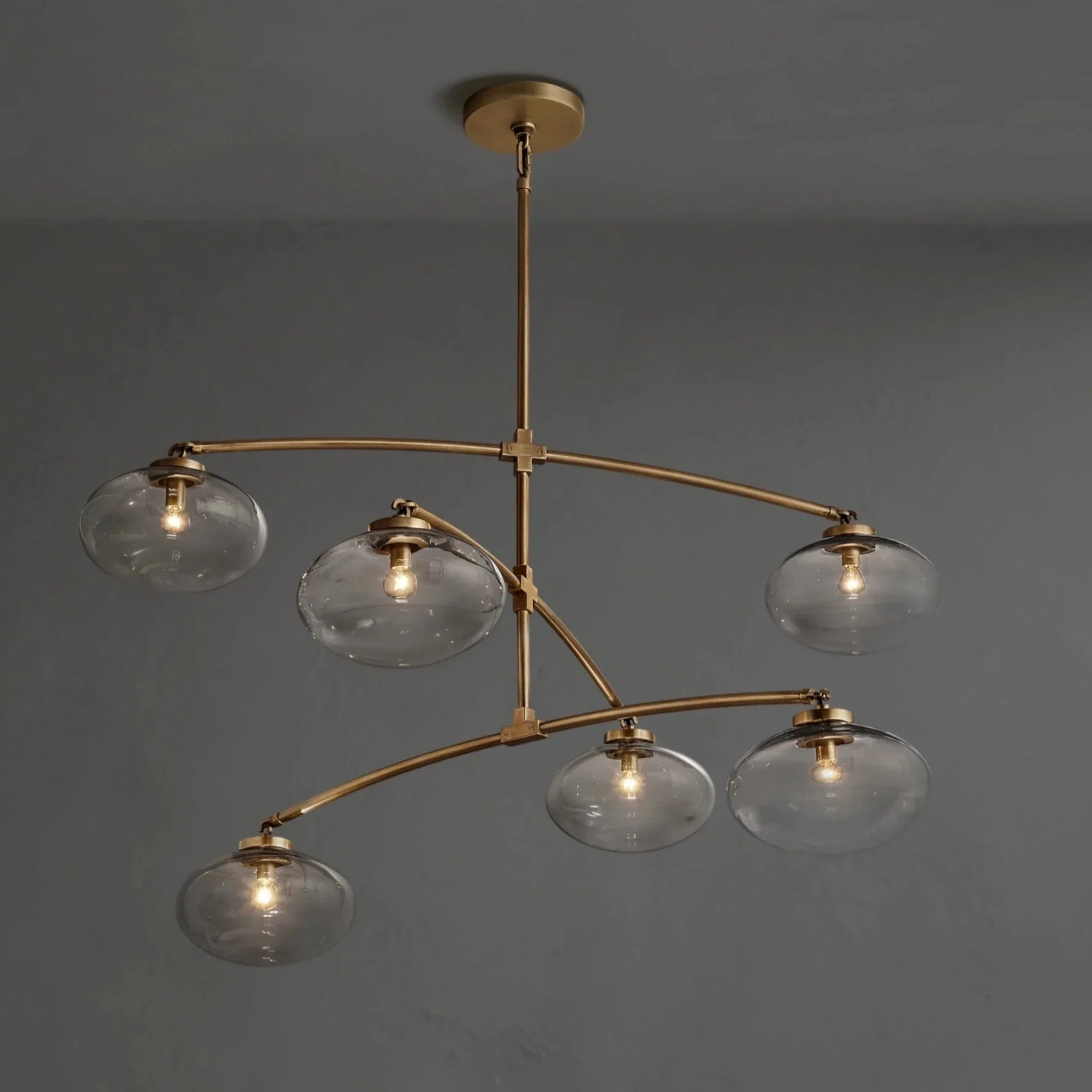 Cebret Glass Mobile Round Chandelier - Cyran Lamps