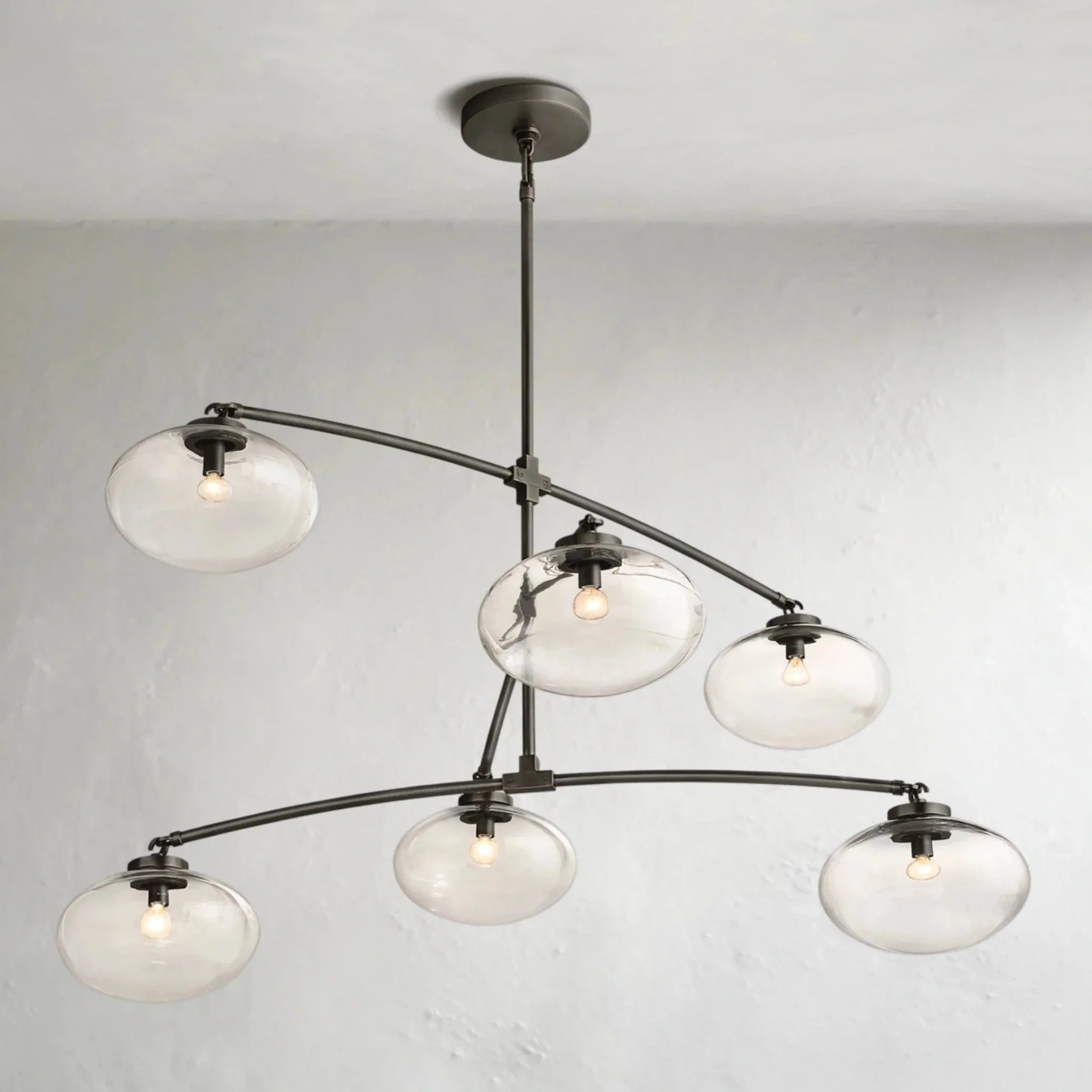 Cebret Glass Mobile Round Chandelier - Cyran Lamps
