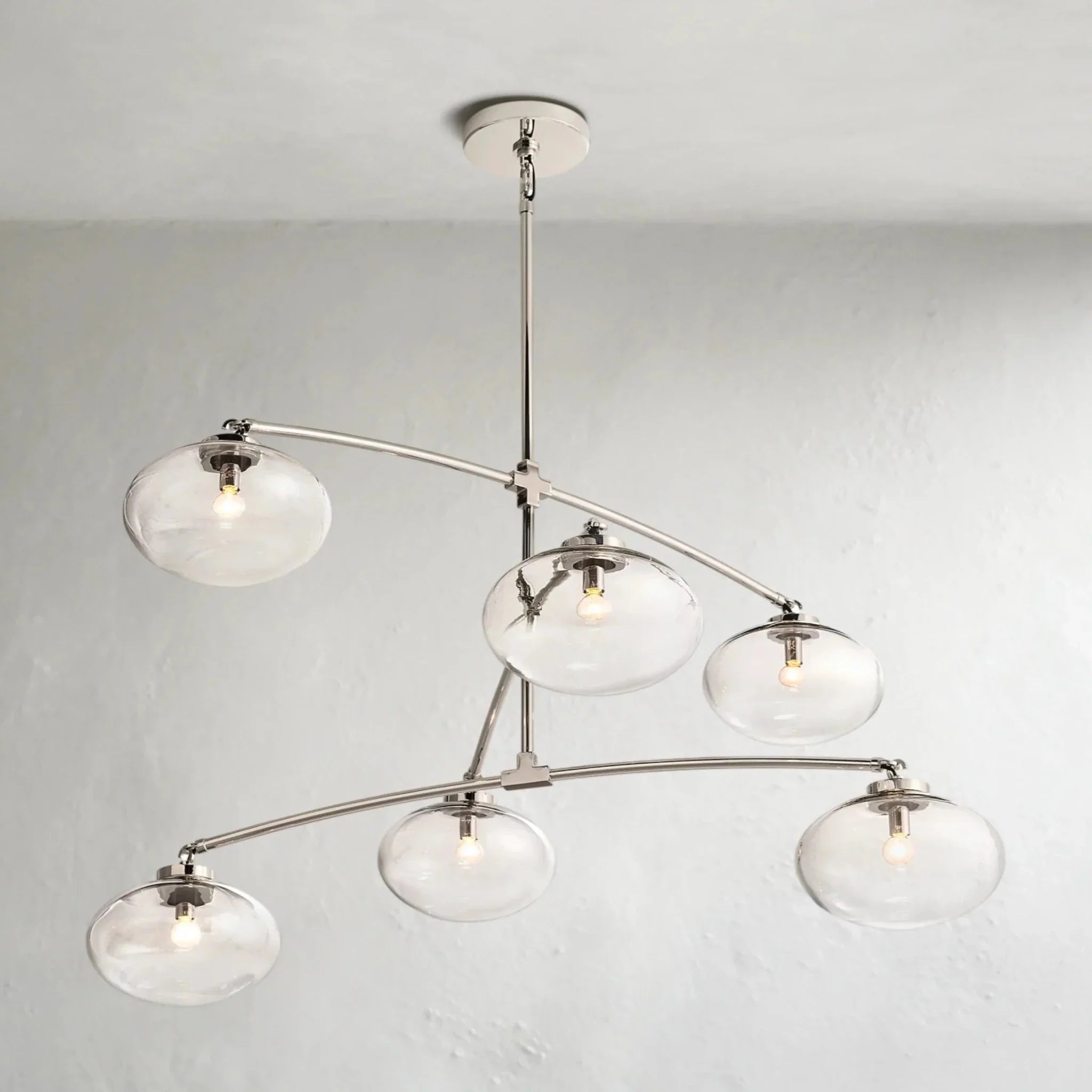 Cebret Glass Mobile Round Chandelier - Cyran Lamps