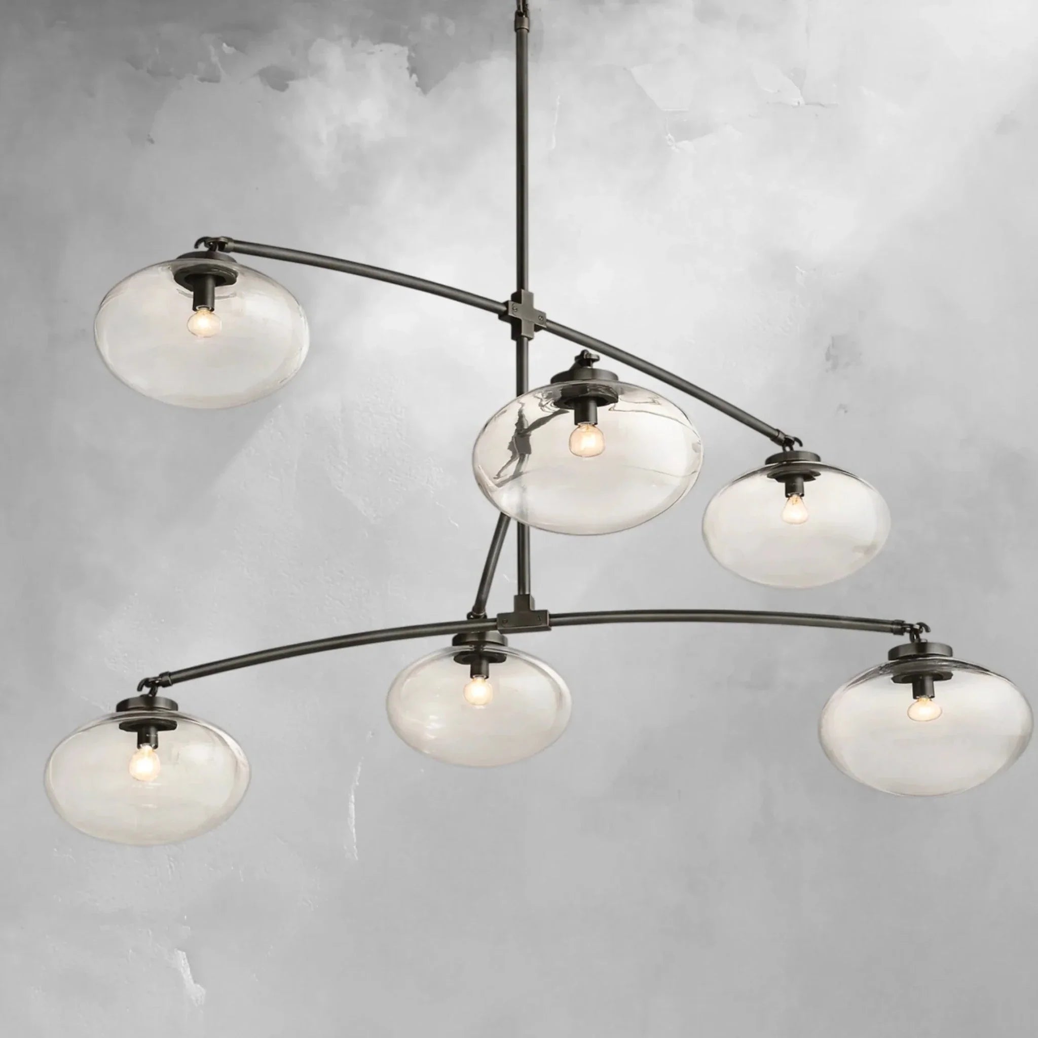 Cebret Glass Mobile Round Chandelier - Cyran Lamps
