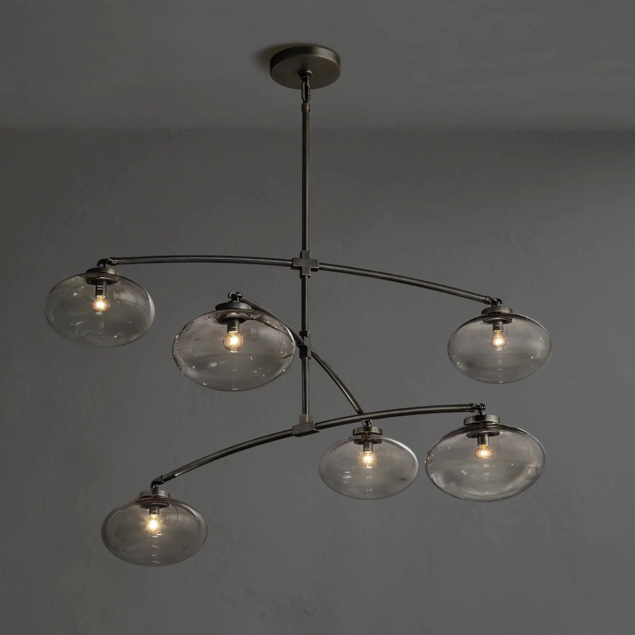Cebret Glass Mobile Round Chandelier - Cyran Lamps