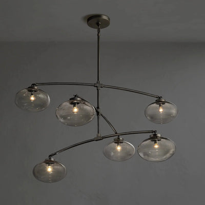 Cebret Glass Mobile Round Chandelier - Cyran Lamps
