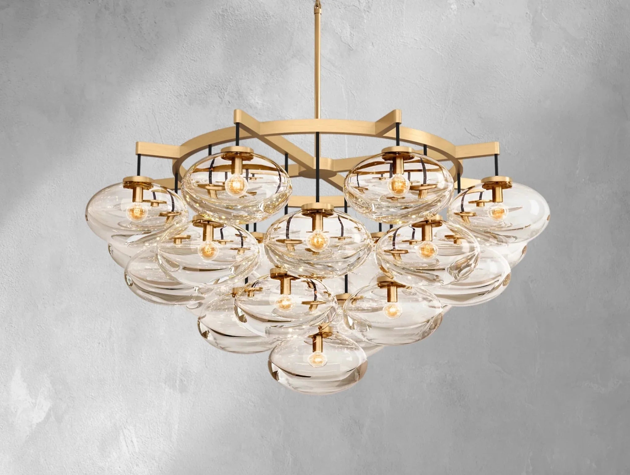 Cebret Glass Round Chandelier - Cyran Lamps
