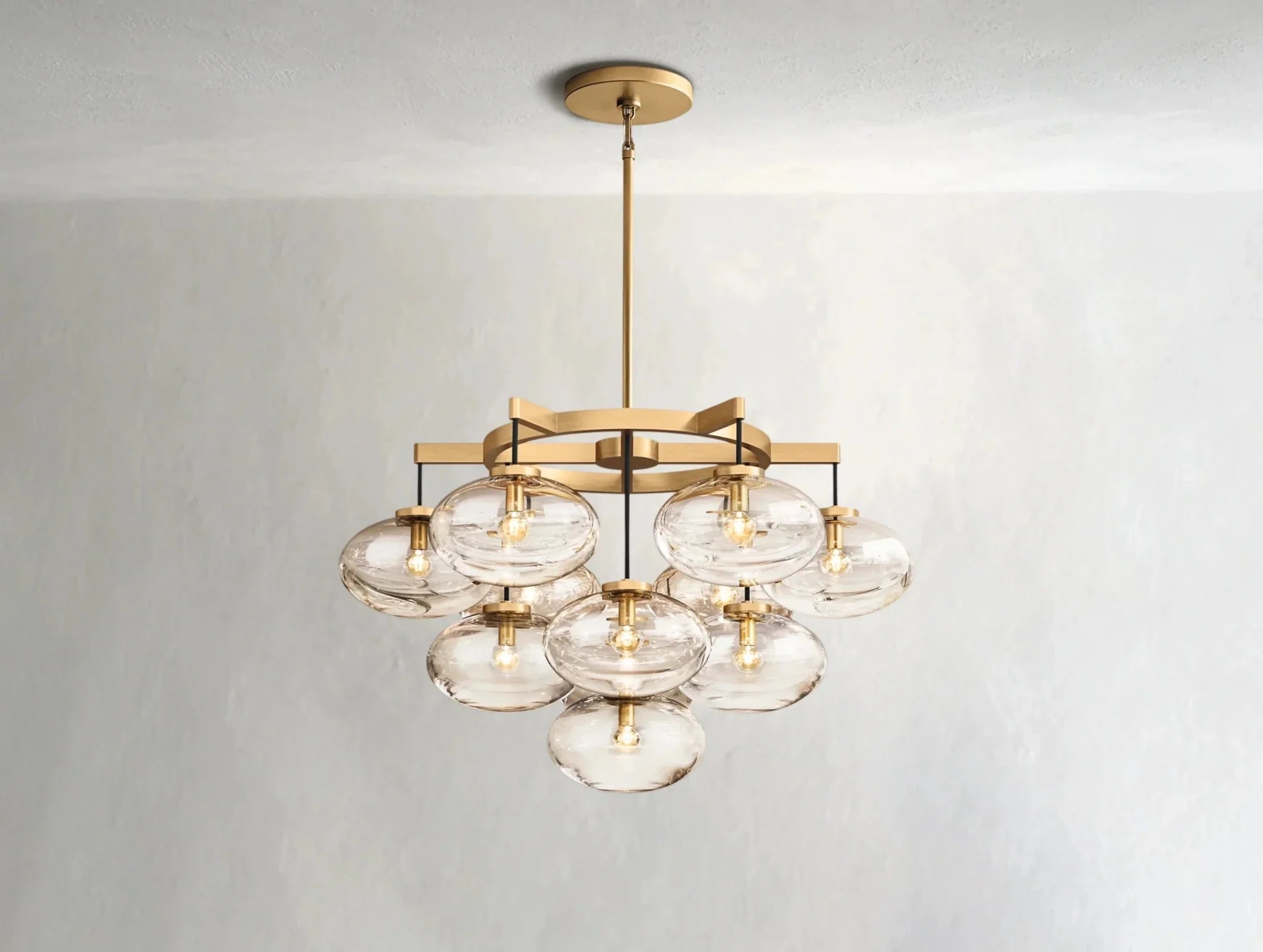 Cebret Glass Round Chandelier - Cyran Lamps