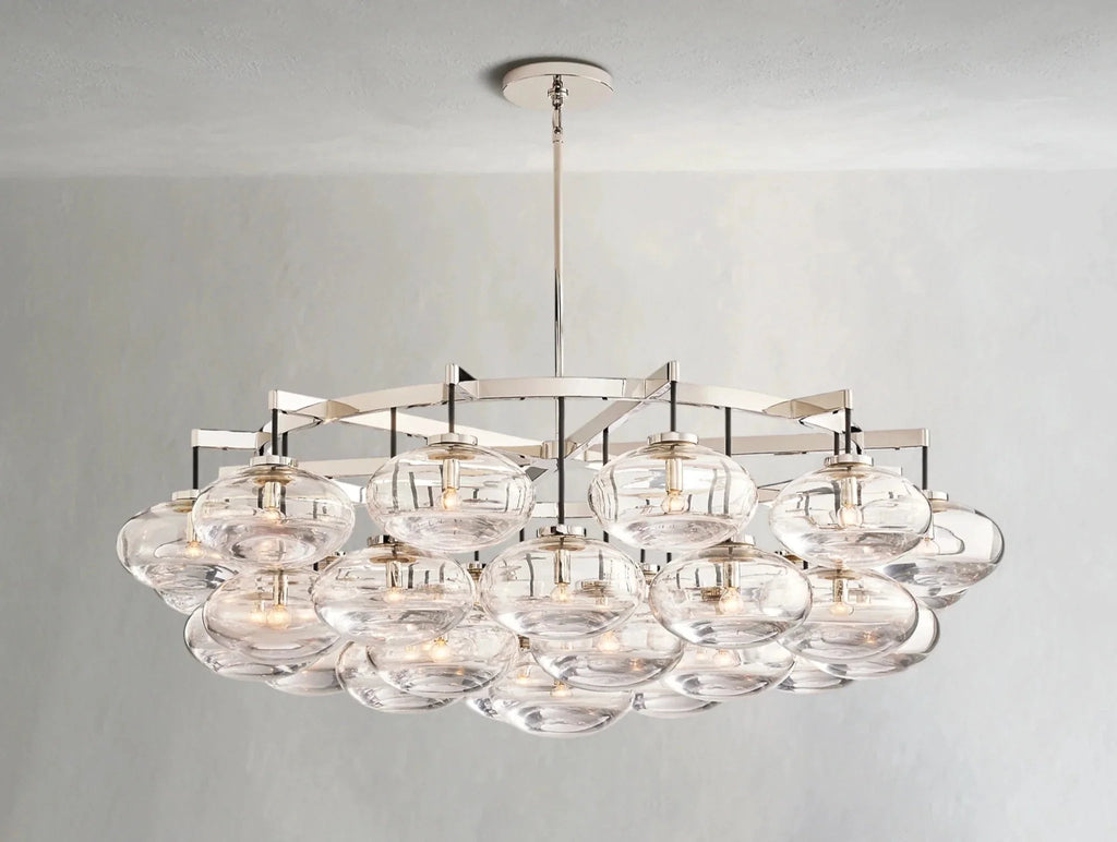 Cebret Glass Round Chandelier - Cyran Lamps