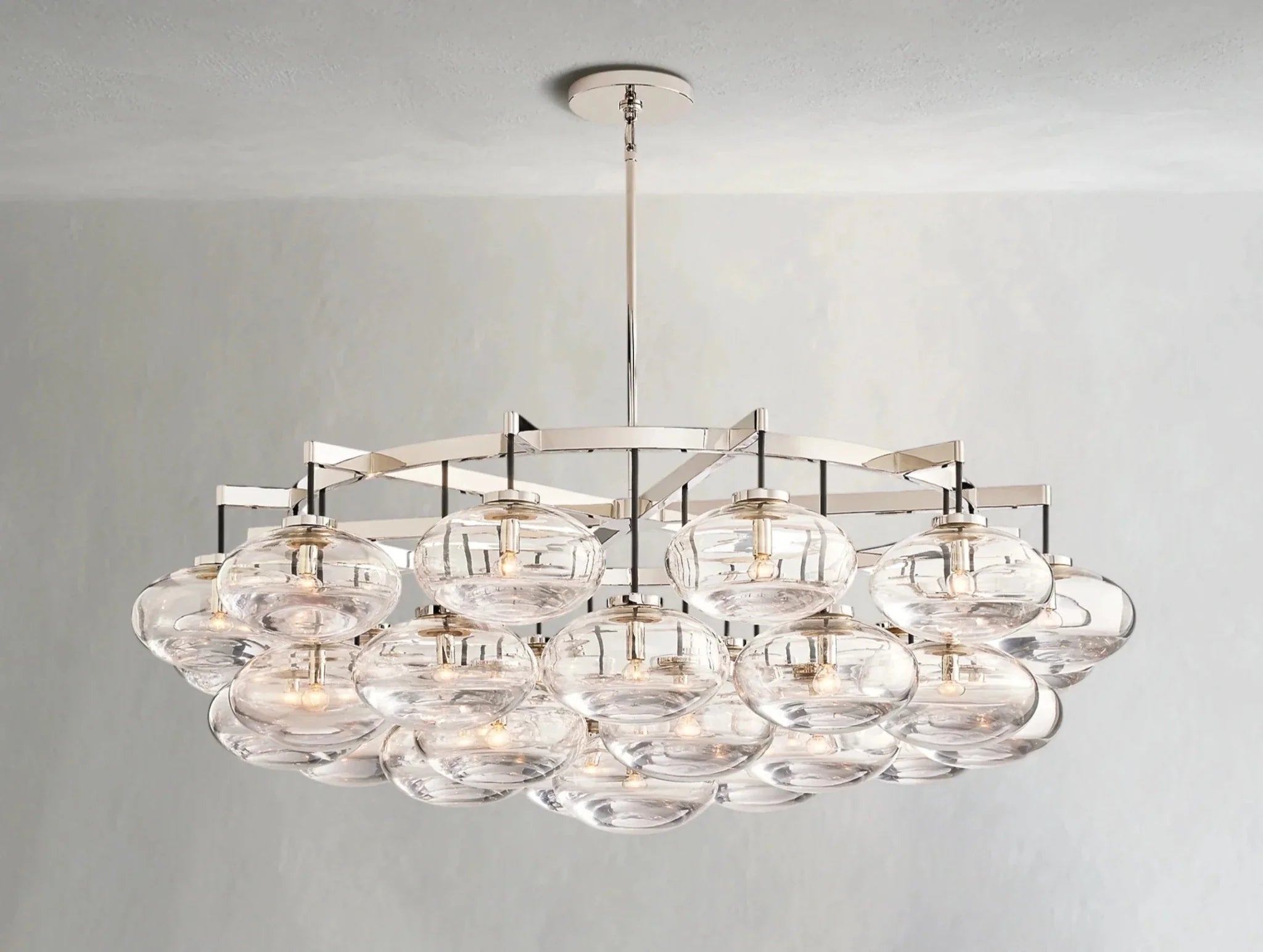 Cebret Glass Round Chandelier - Cyran Lamps