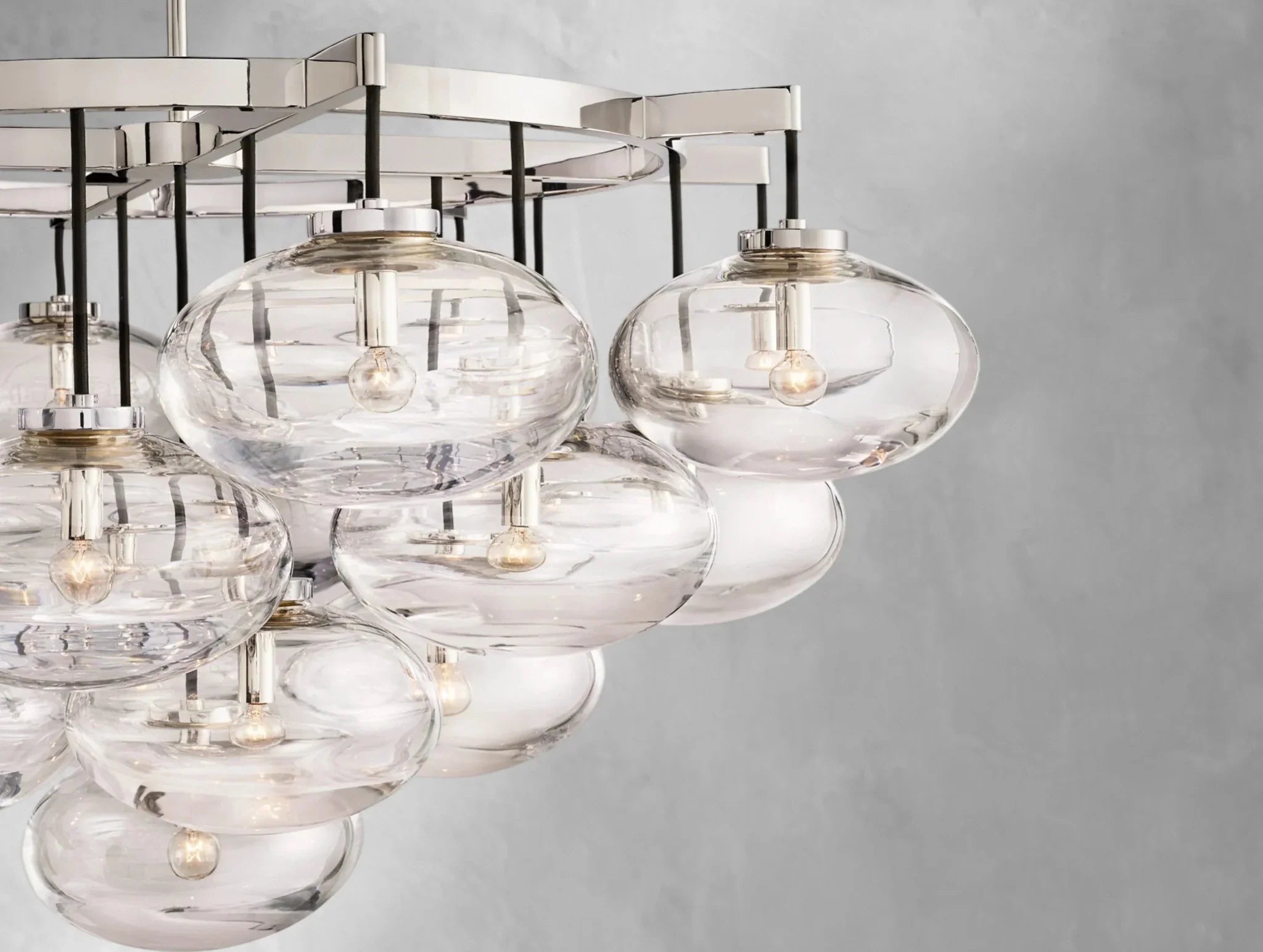 Cebret Glass Round Chandelier - Cyran Lamps