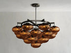 Cebret Glass Round Chandelier - Cyran Lamps