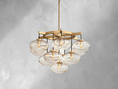 Cebret Glass Round Chandelier - Cyran Lamps