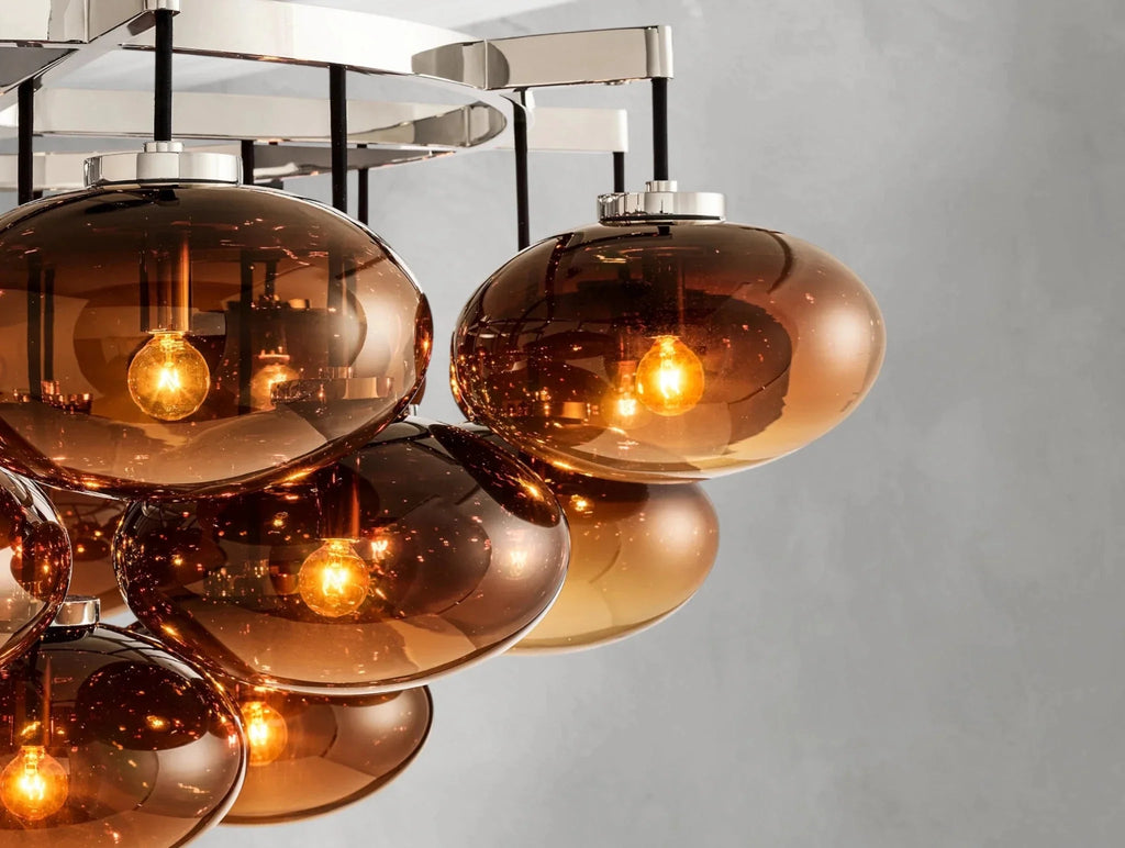 Cebret Glass Round Chandelier - Cyran Lamps