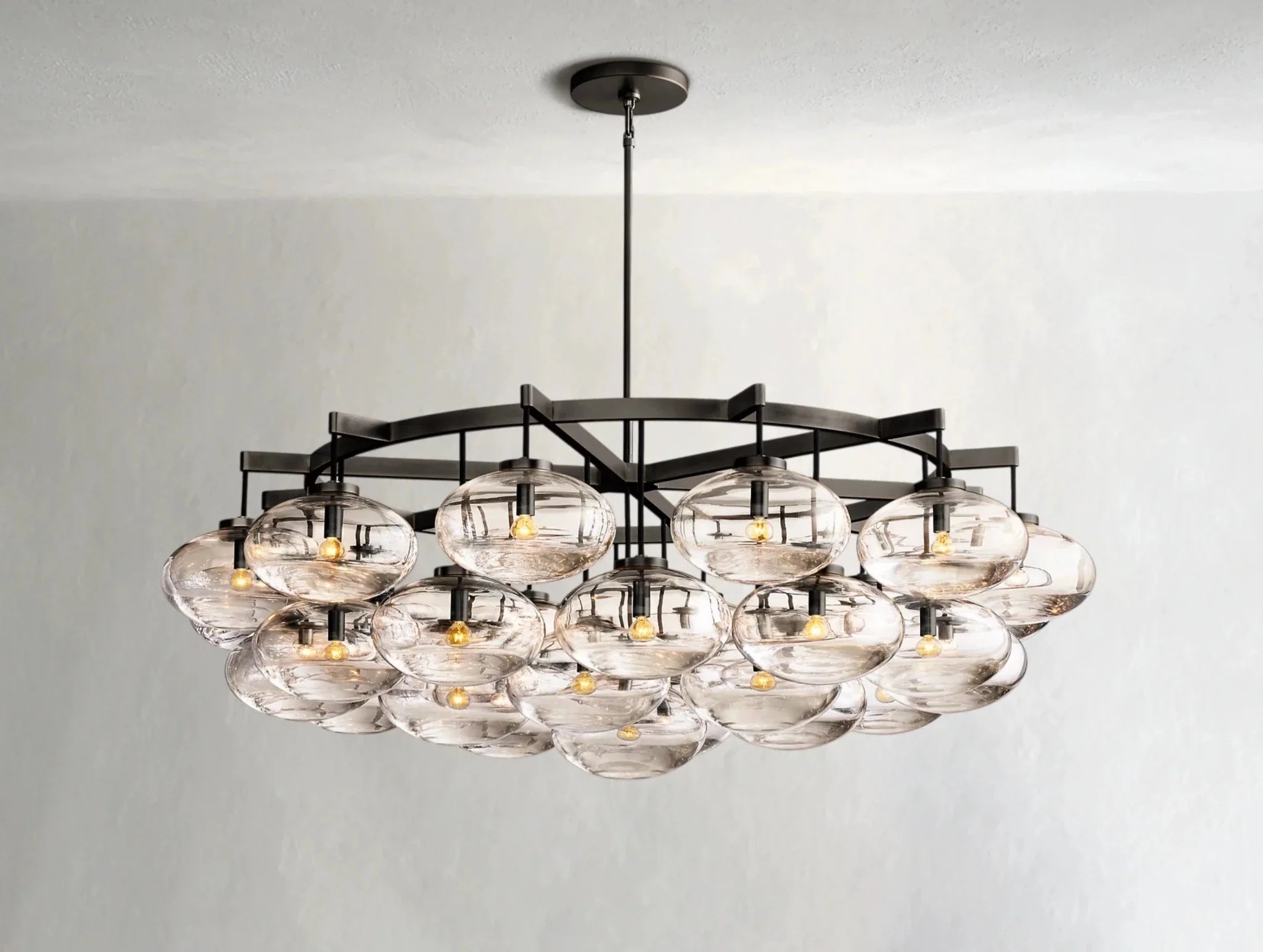 Cebret Glass Round Chandelier - Cyran Lamps