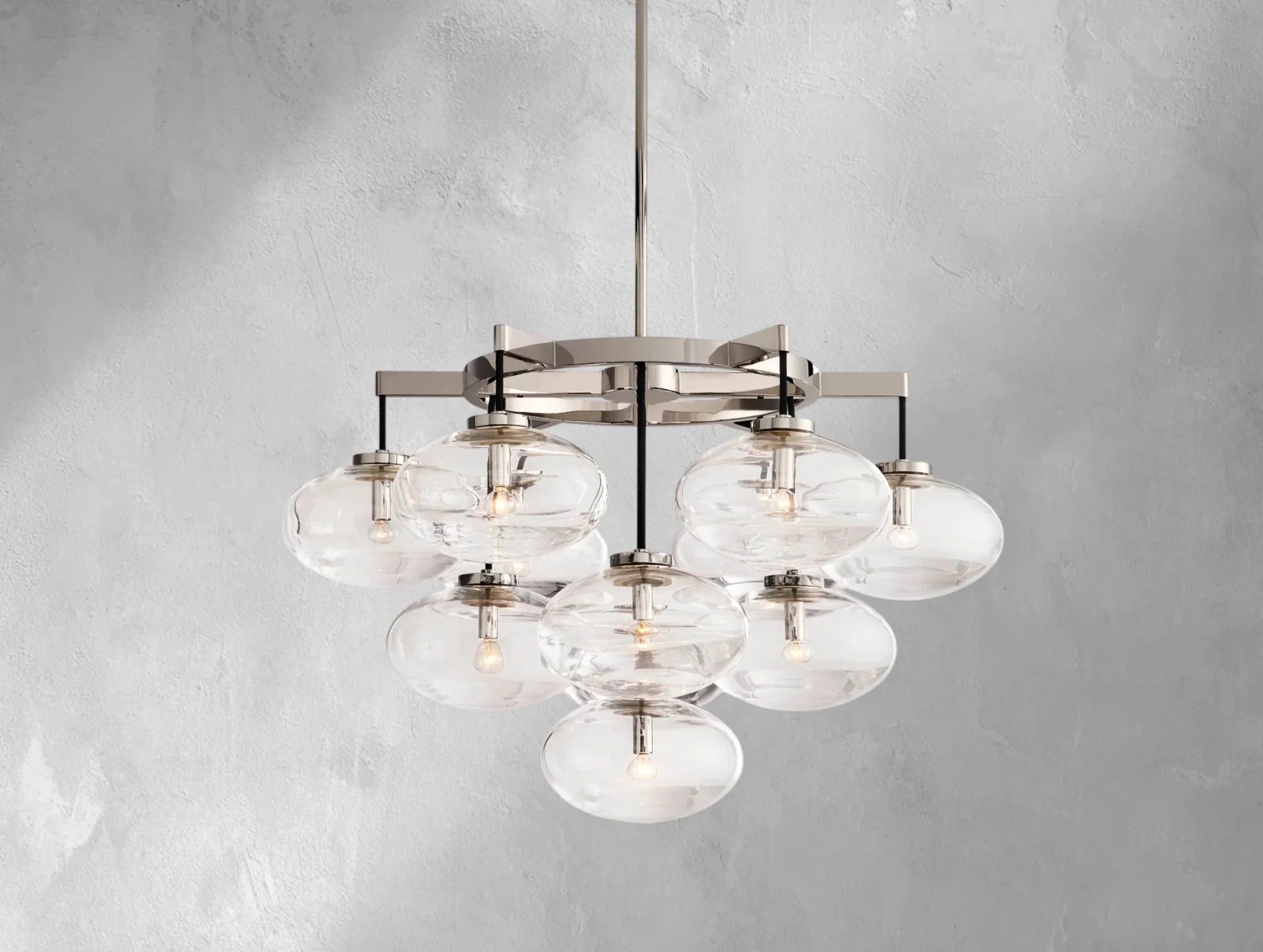 Cebret Glass Round Chandelier - Cyran Lamps