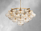 Cebret Glass Round Chandelier - Cyran Lamps