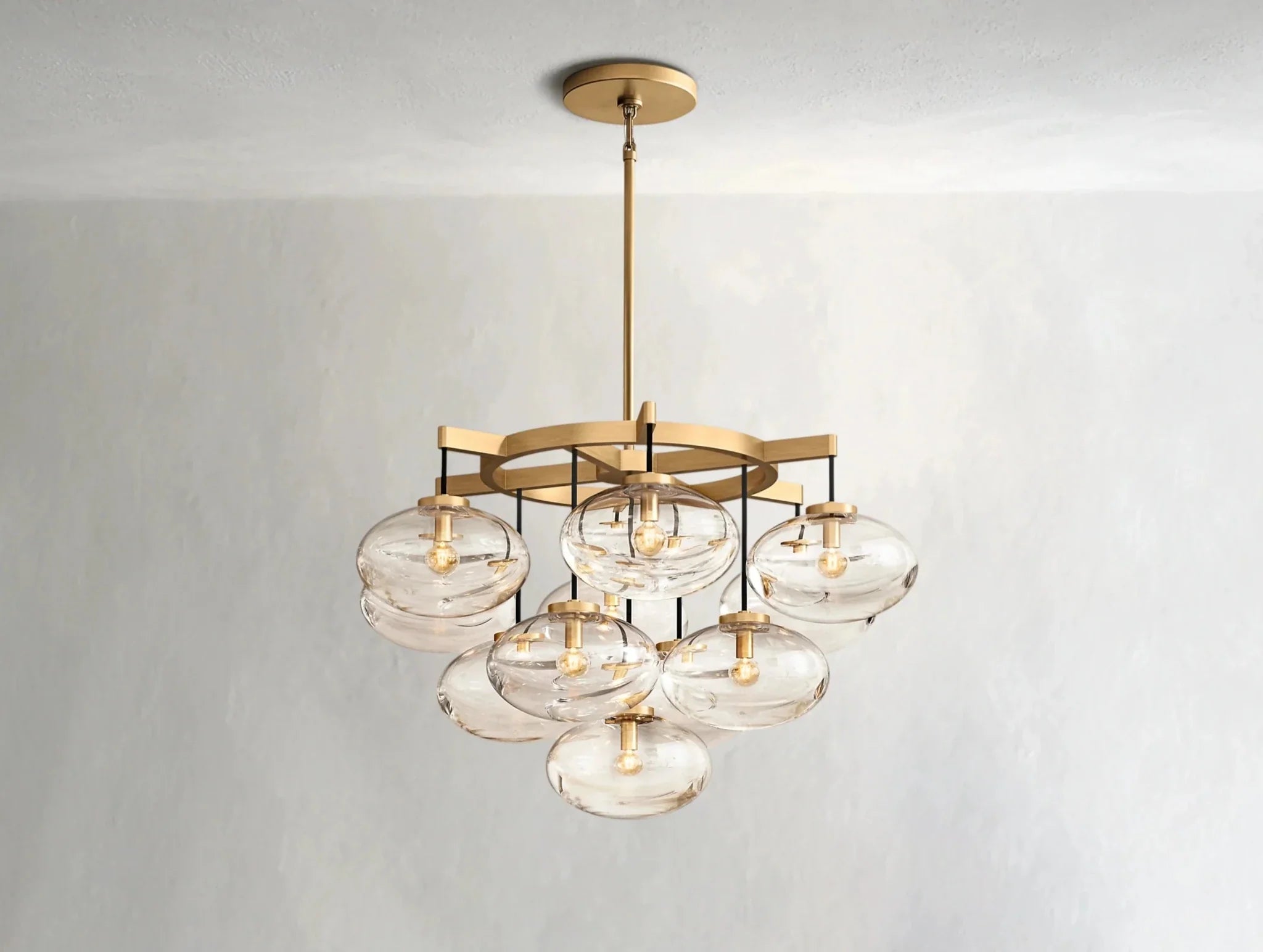 Cebret Glass Round Chandelier - Cyran Lamps