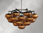 Cebret Glass Round Chandelier - Cyran Lamps