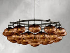 Cebret Glass Round Chandelier - Cyran Lamps