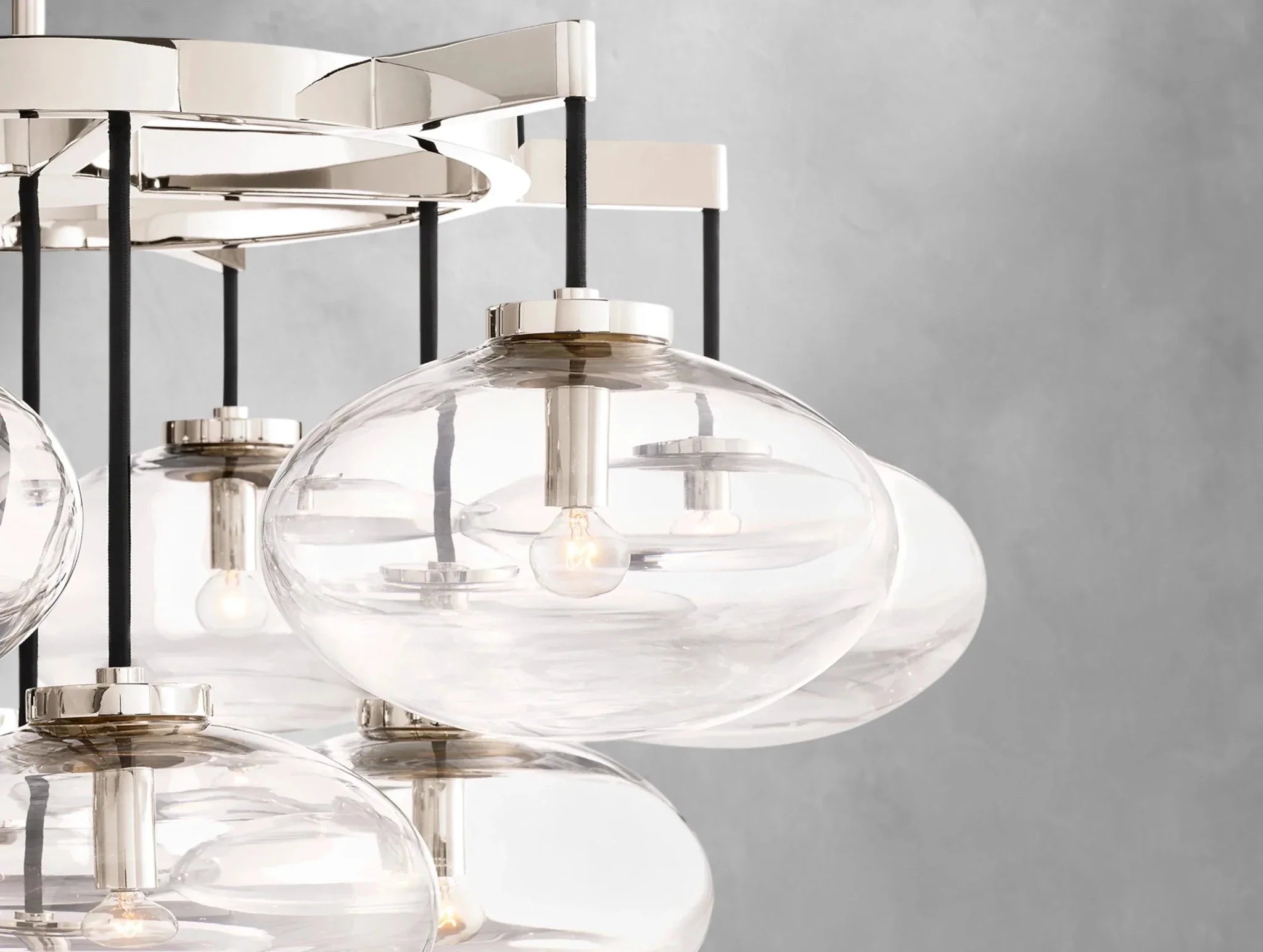 Cebret Glass Round Chandelier - Cyran Lamps