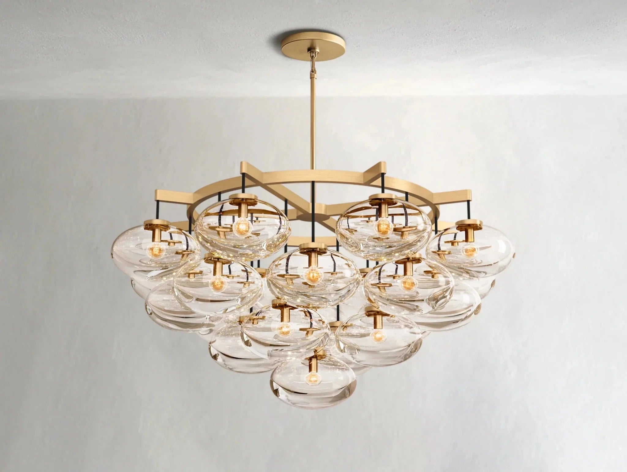 Cebret Glass Round Chandelier - Cyran Lamps