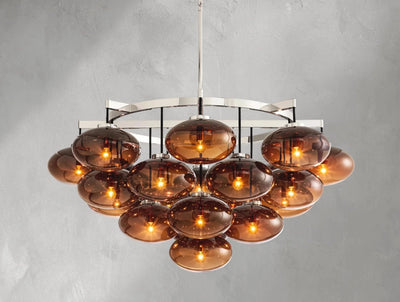 Cebret Glass Round Chandelier - Cyran Lamps