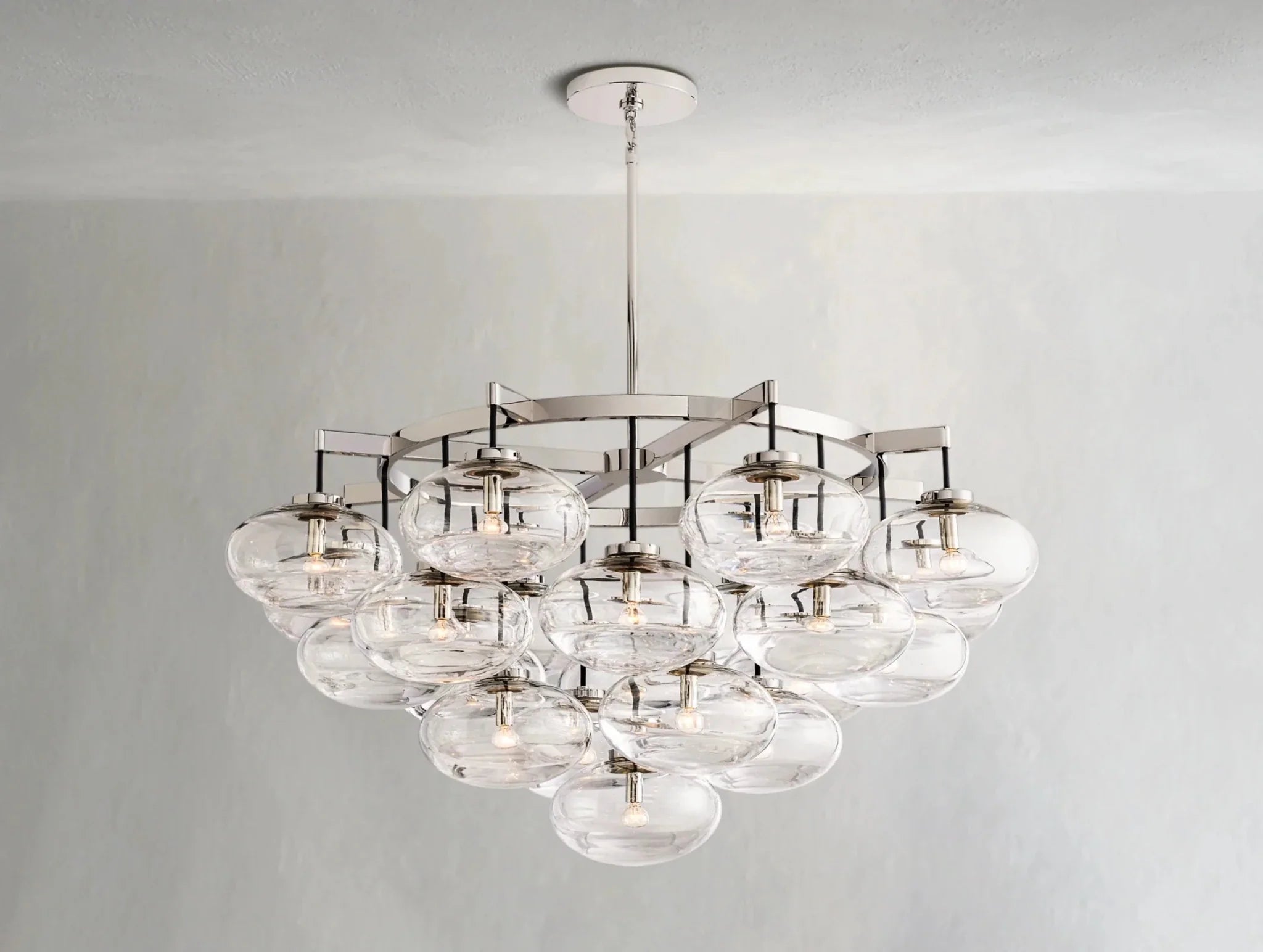 Cebret Glass Round Chandelier - Cyran Lamps