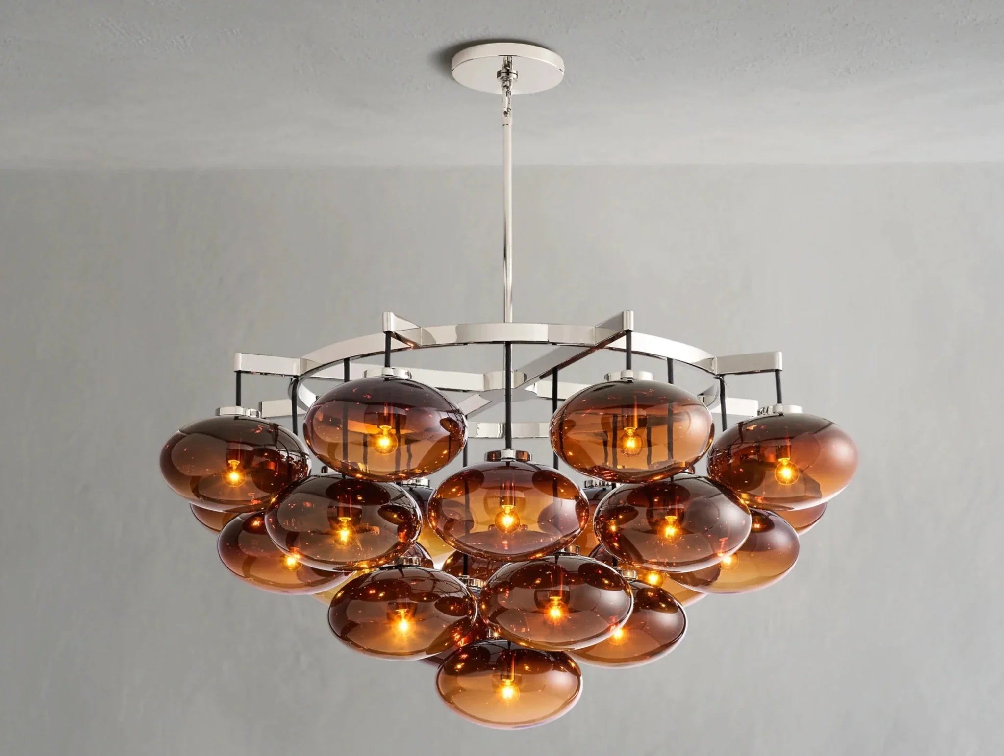Cebret Glass Round Chandelier - Cyran Lamps