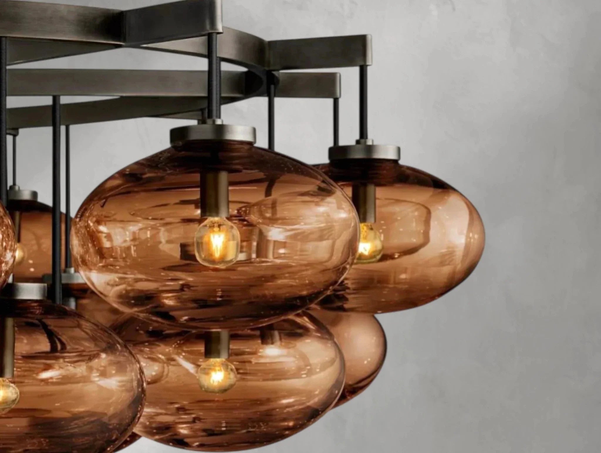 Cebret Glass Round Chandelier - Cyran Lamps