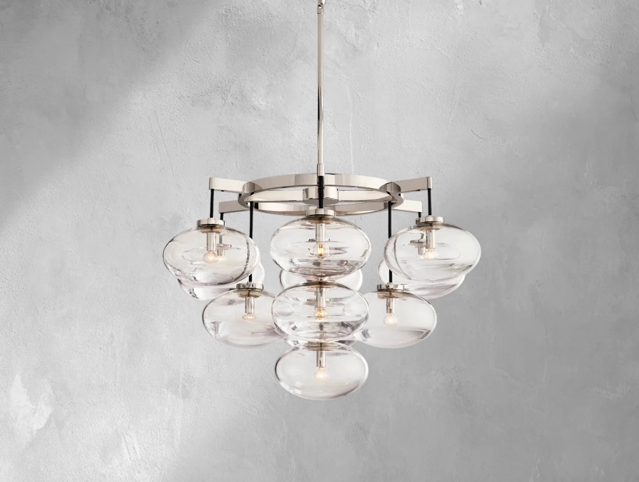 Cebret Glass Round Chandelier - Cyran Lamps