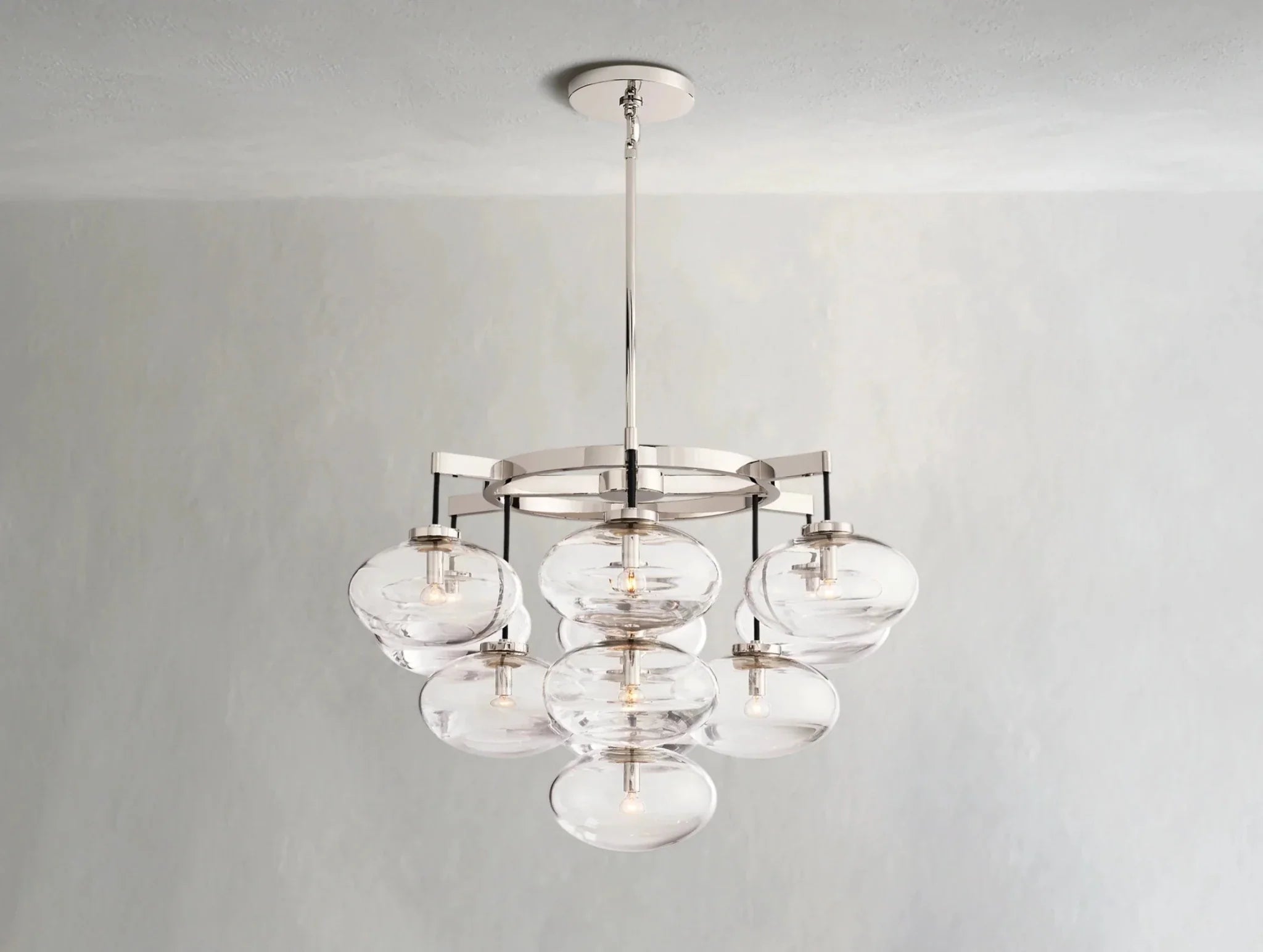 Cebret Glass Round Chandelier - Cyran Lamps