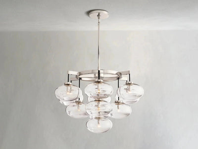 Cebret Glass Round Chandelier - Cyran Lamps