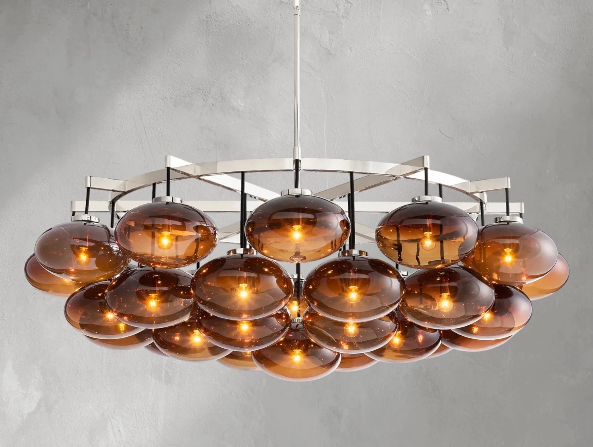 Cebret Glass Round Chandelier - Cyran Lamps