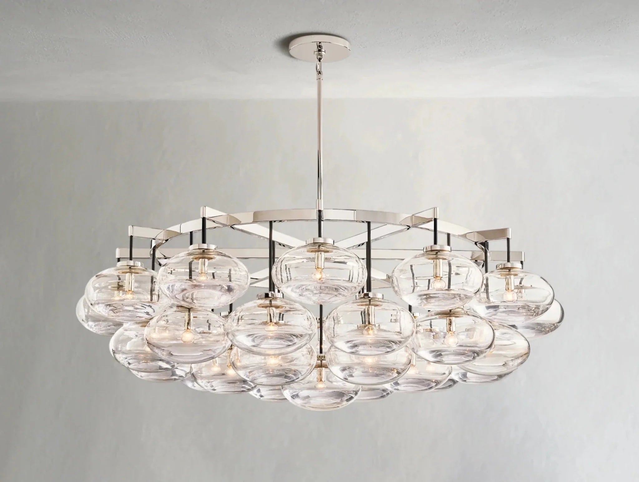 Cebret Glass Round Chandelier - Cyran Lamps