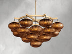 Cebret Glass Round Chandelier - Cyran Lamps