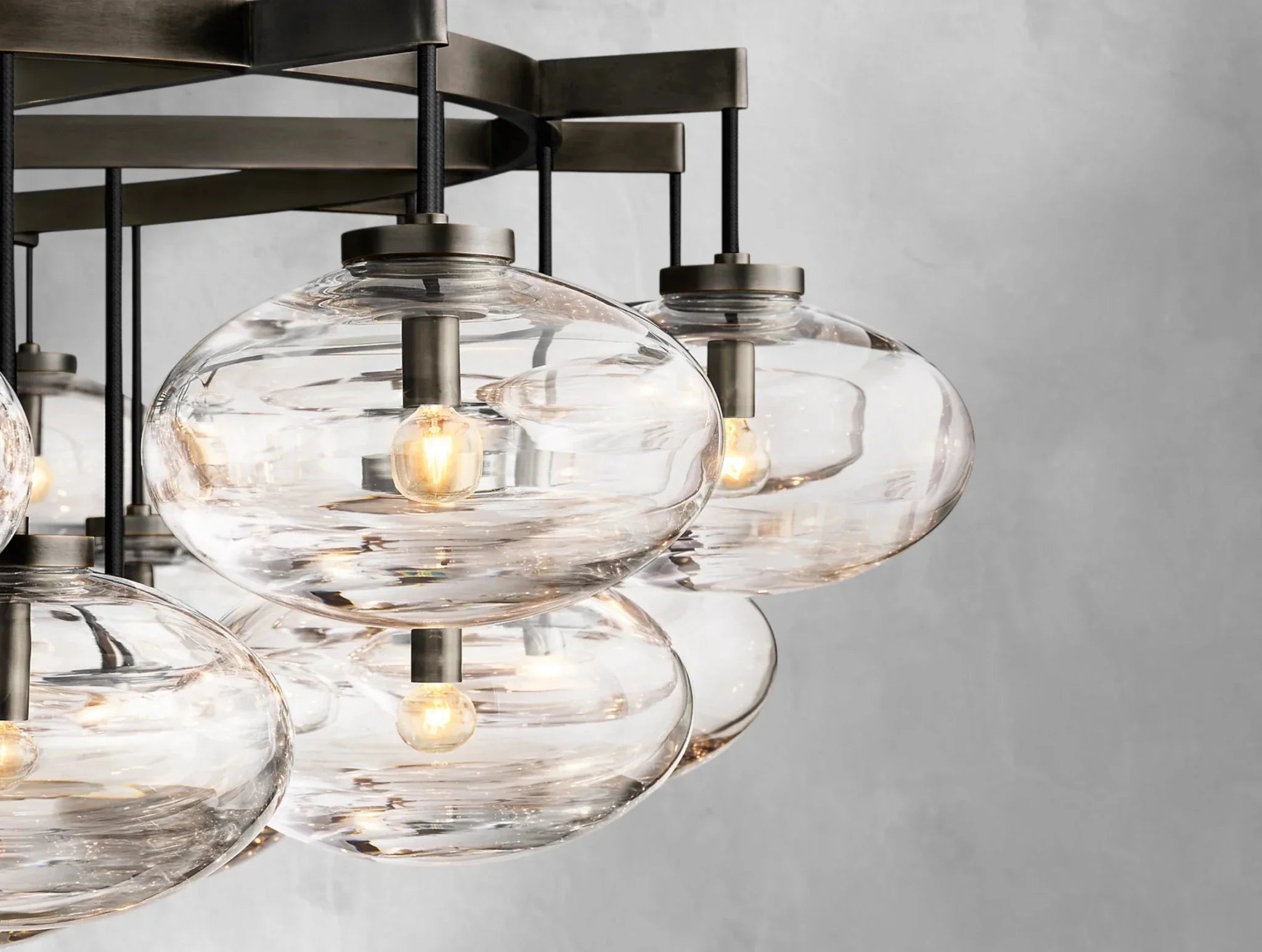 Cebret Glass Round Chandelier - Cyran Lamps