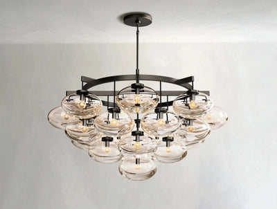 Cebret Glass Round Chandelier - Cyran Lamps