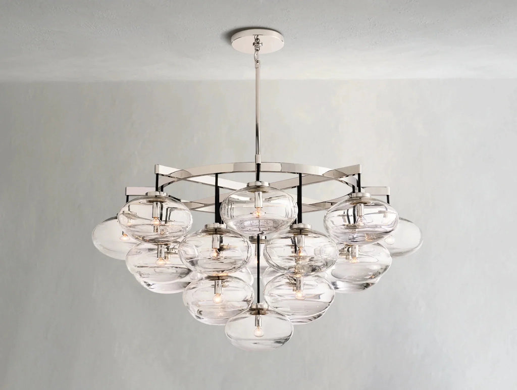 Cebret Glass Round Chandelier - Cyran Lamps