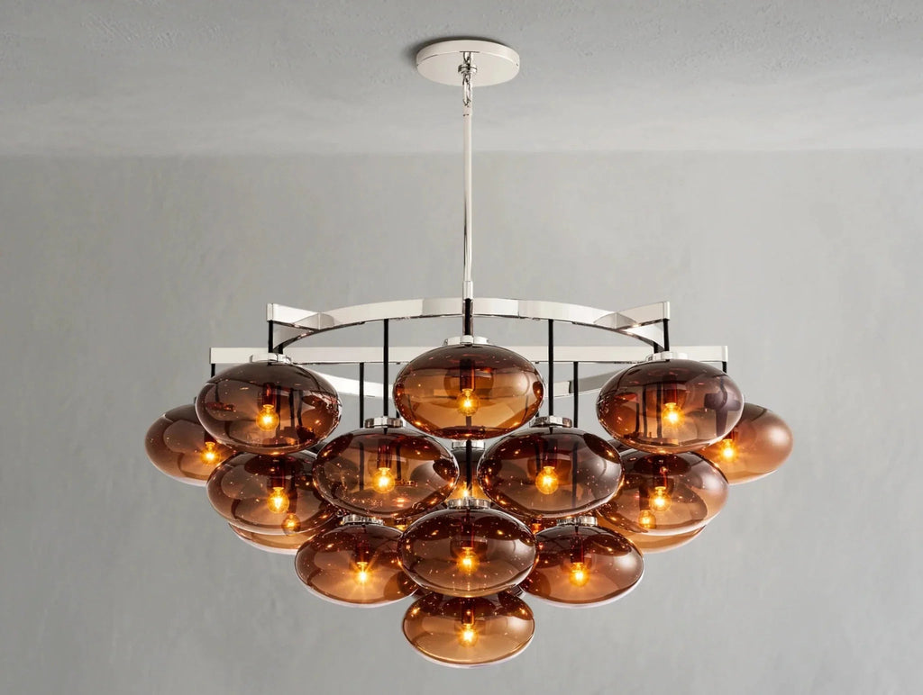 Cebret Glass Round Chandelier - Cyran Lamps